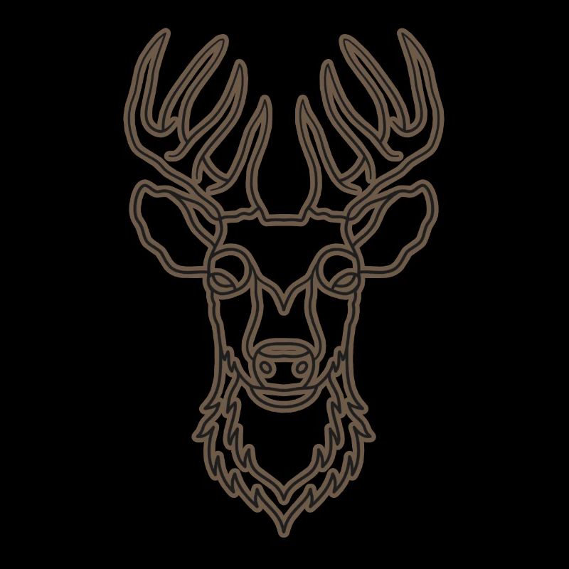 Rothirsch Geweih mit Hirschgeweih