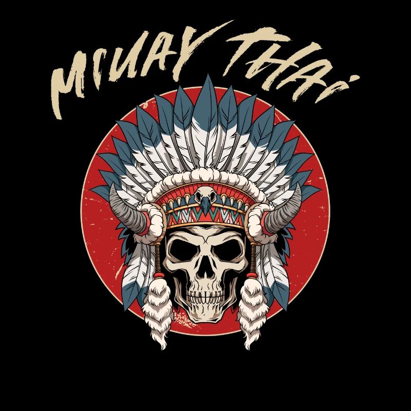 Muay Thai - Muay Thai Skelett Kriegshaube