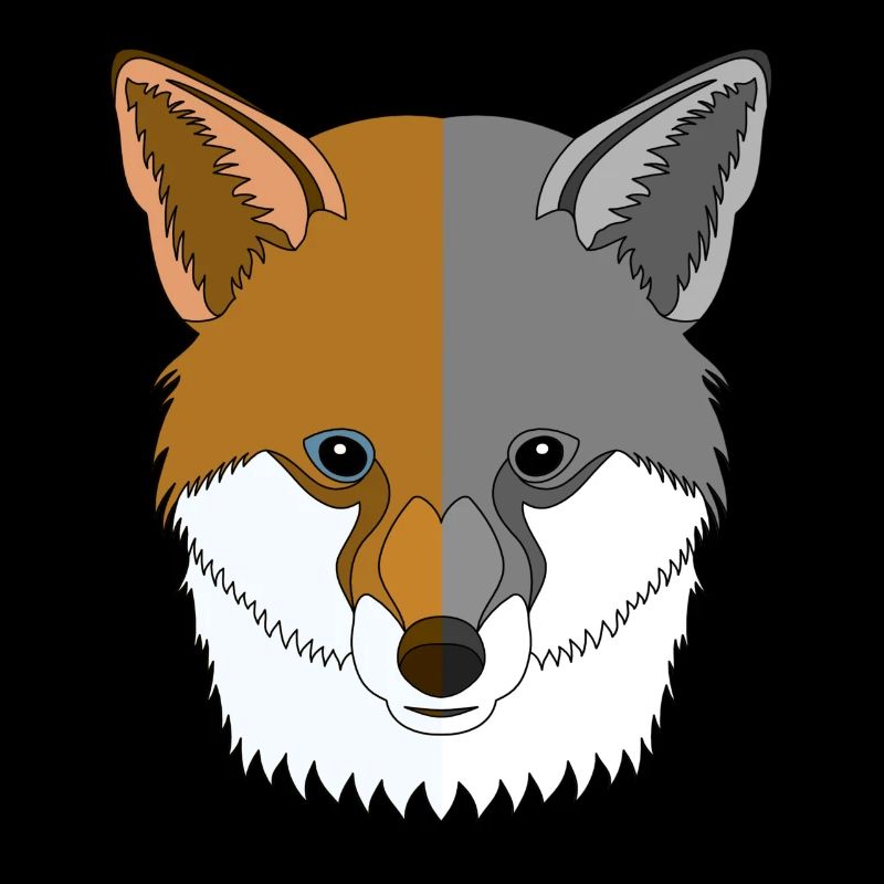 Waldtier wildes Tier Motiv mit Fuchs Design
