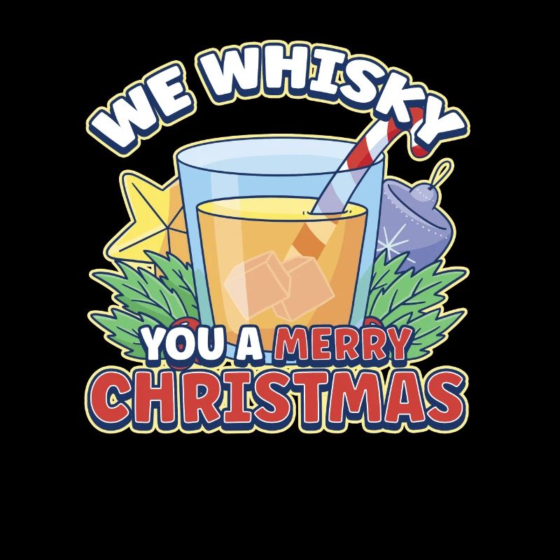 Conception de whisky de Noël pour un amateur de boisson de Noël