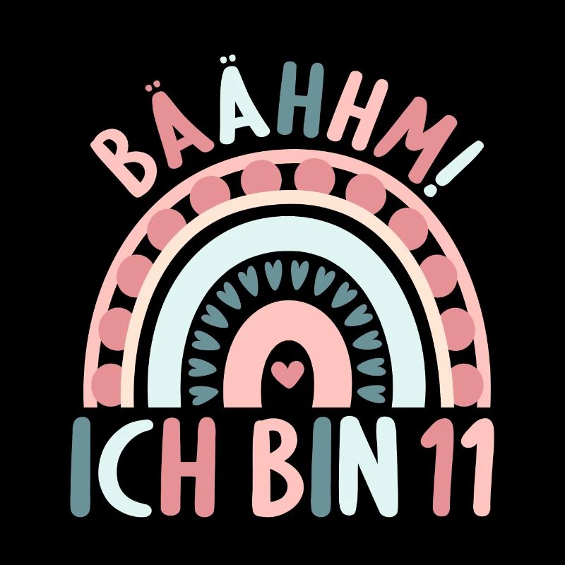 11 Jahre alt Rainbow Regenbogen 11. Geburtstag