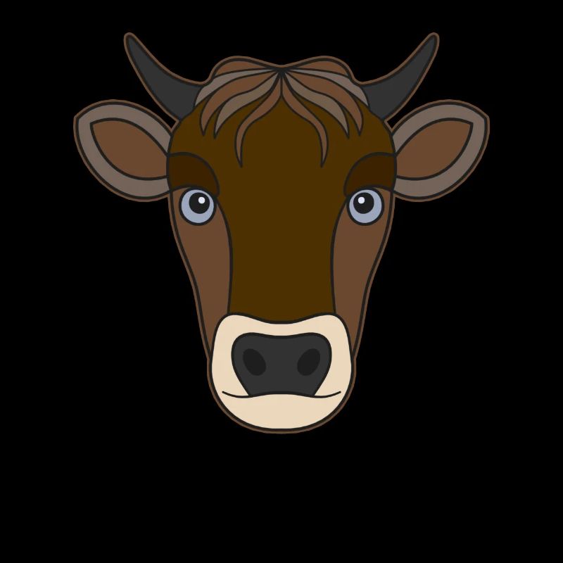 Farmer Beef Animal Head Motif Impression avec Taureau
