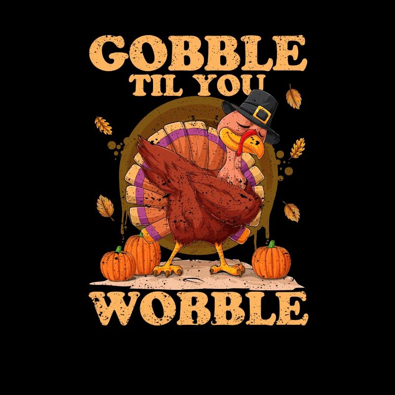 Gobble Til You Wobble Drôle de dinde Vacances