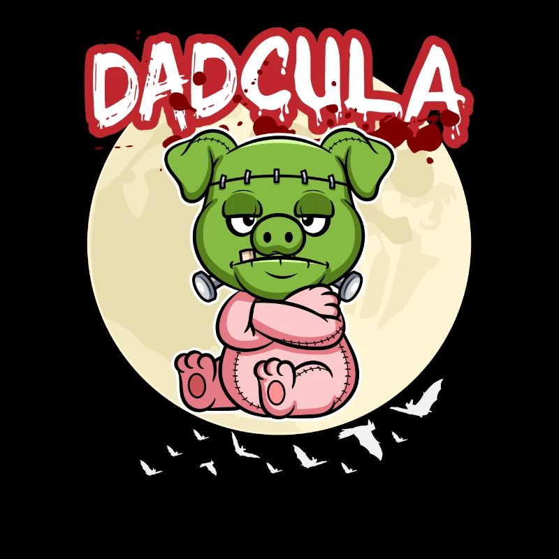 Dadcula Dracula Vampire Dad Funny Halloween Party