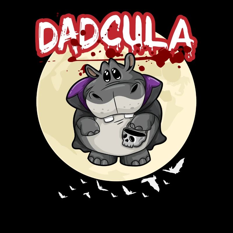 Dadcula Dracula Vampire Dad Funny Halloween Party