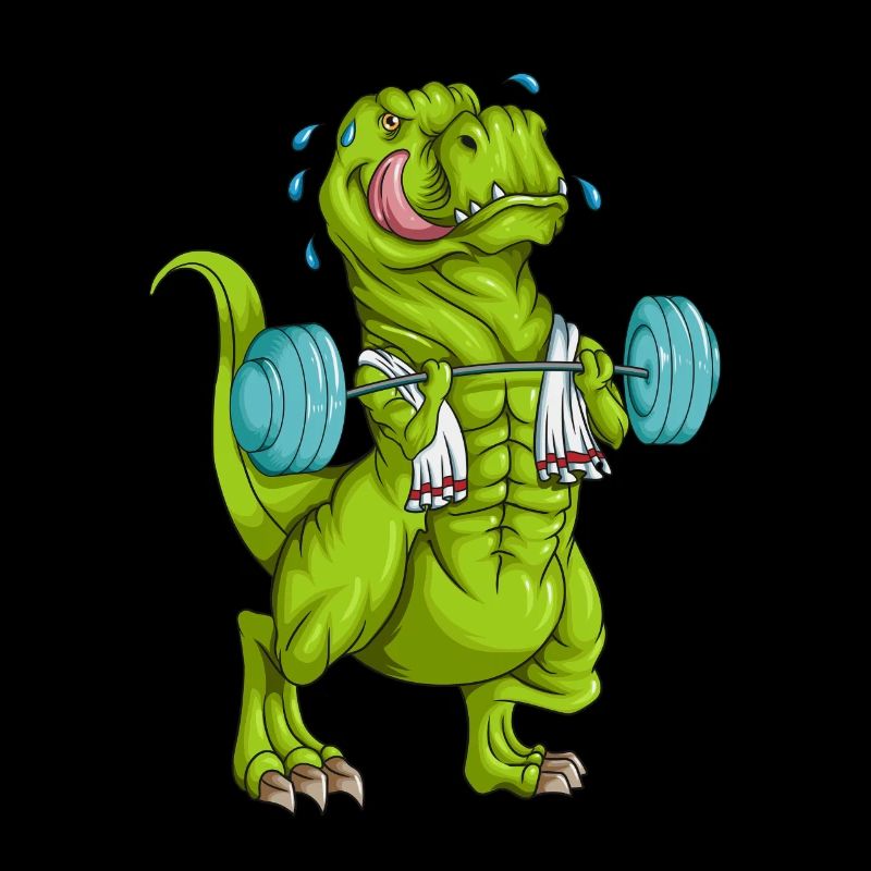 Sport Training Weight Lifter Workout Exercise T-Rex