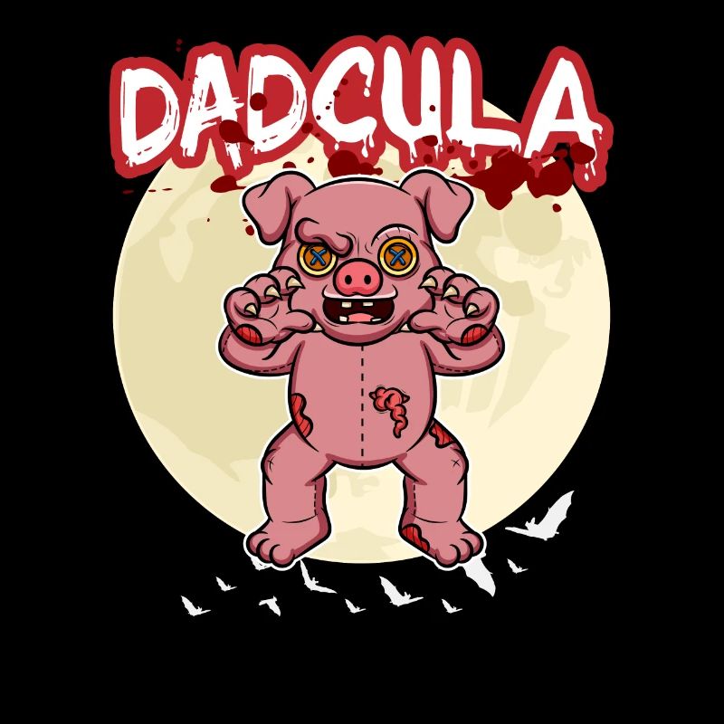 Dadcula Dracula Vampire Dad Funny Halloween Party