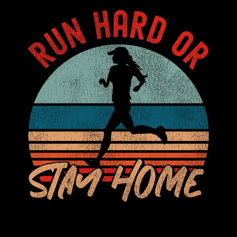 Running Runner Half Marathon Retro