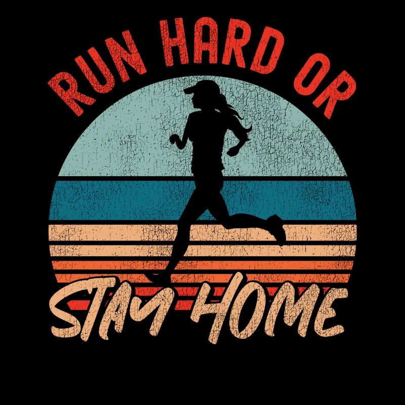 Running Runner Half Marathon Retro