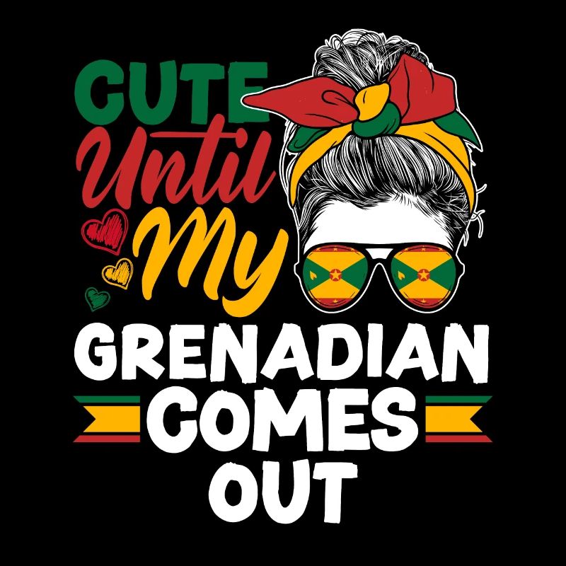 Grenade Drapeau grenadien mignon jusqu’à mon grenadien