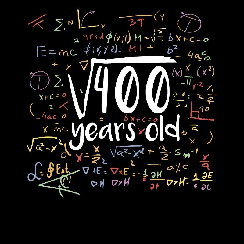 Square root of 400 math nerd 20th birthday