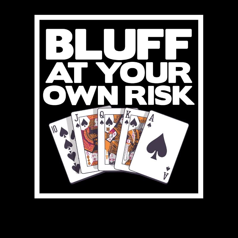 Bluffez à vos risques et périls Cartes de poker de casino