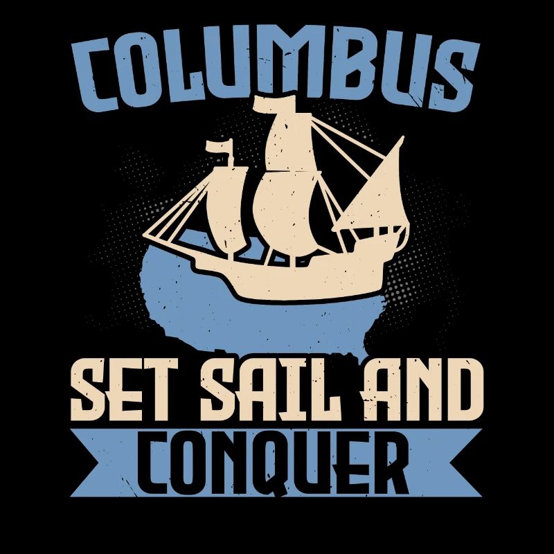 Columbus sets sail and ships conquer Columbus