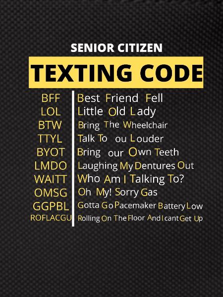 Lustiger Senioren-SMS-Code-Design Opa