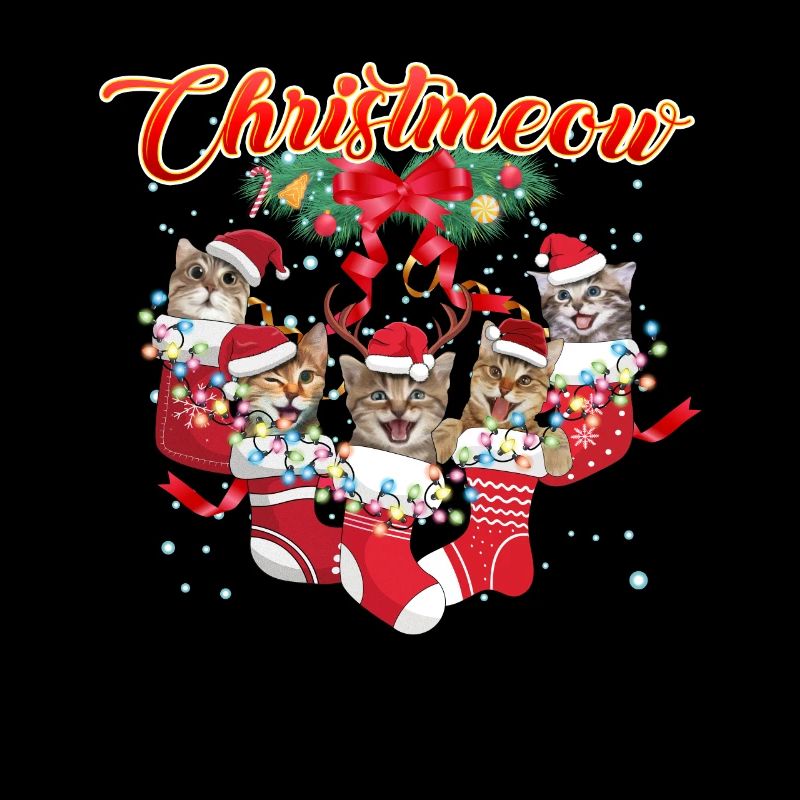 Joyeux Noël 2022 Cute Cat Faces Noël