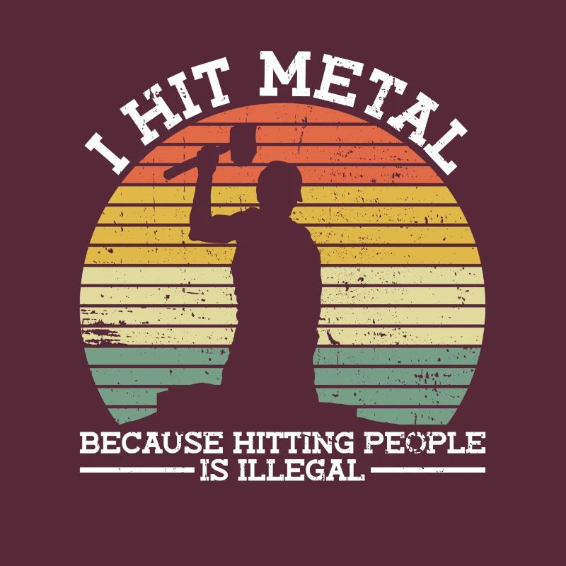 Blacksmith forge anvil metal worker funny saying