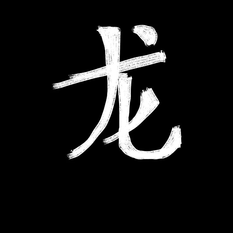 Dragon Chinese Script Character Symbol