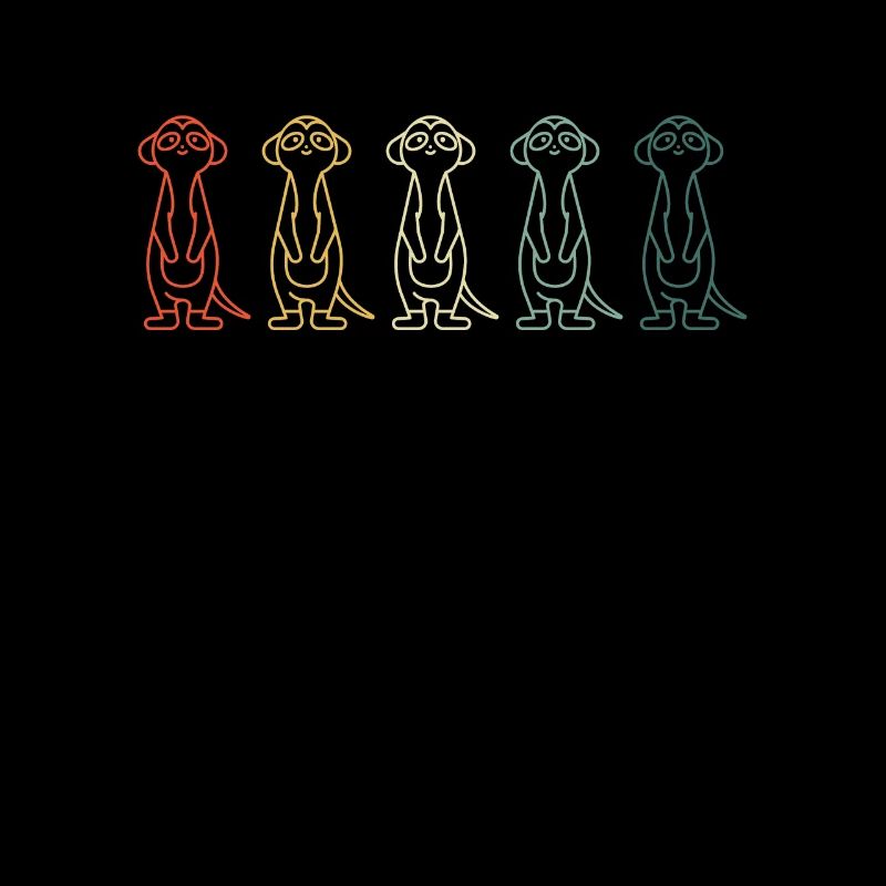 Mignon bébé suricate rétro