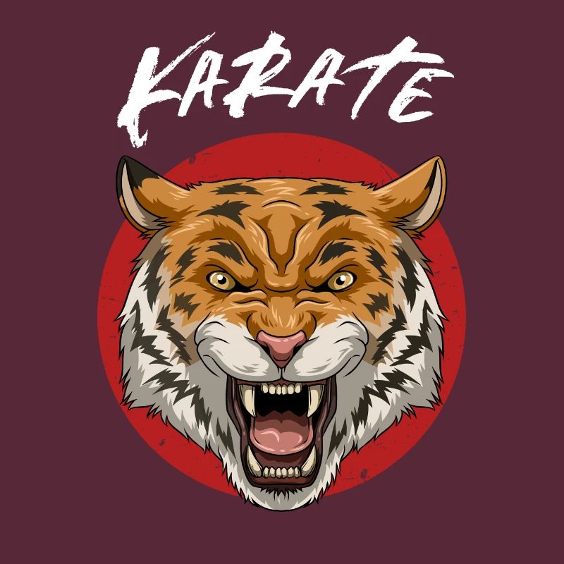 Karate Wütender Tiger