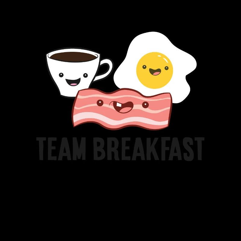 Bacon Eggs Coffee Team Petit déjeuner