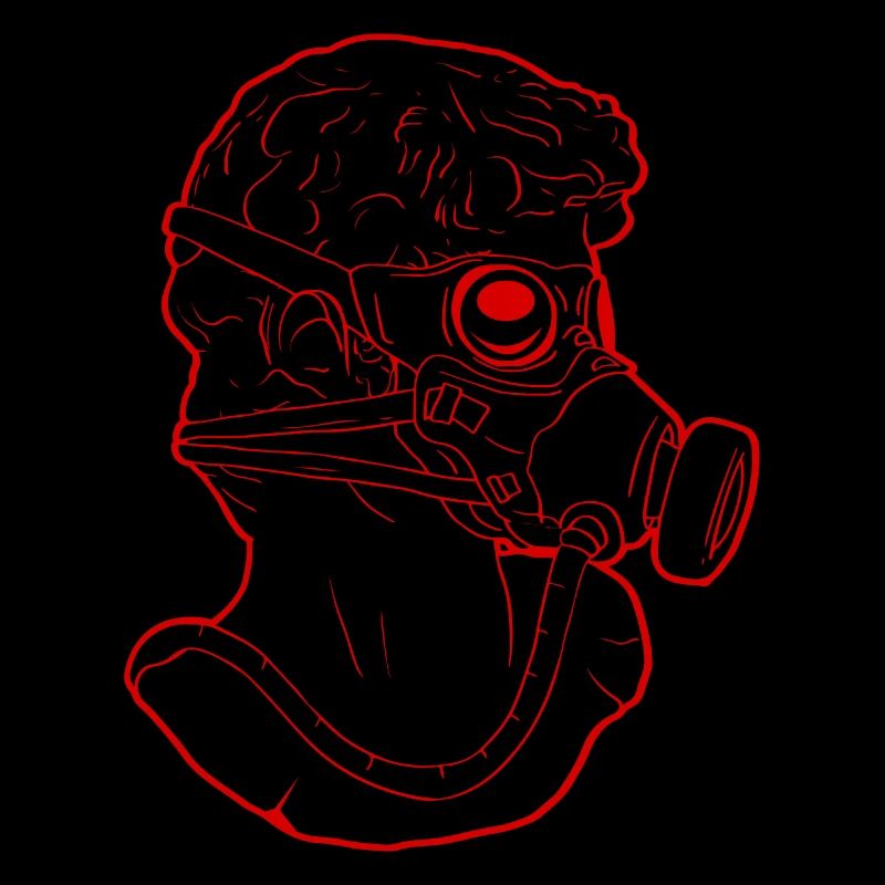 Zombiecore Aesthetic David Head Statue Soft Grun