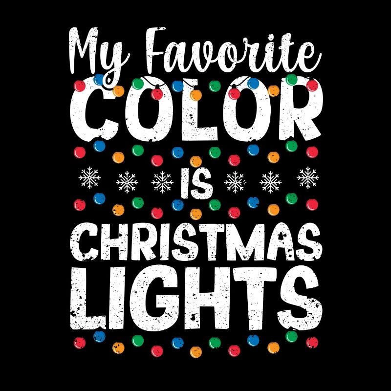 Noël PJs Pyjamas Lumière Ma couleur préférée est