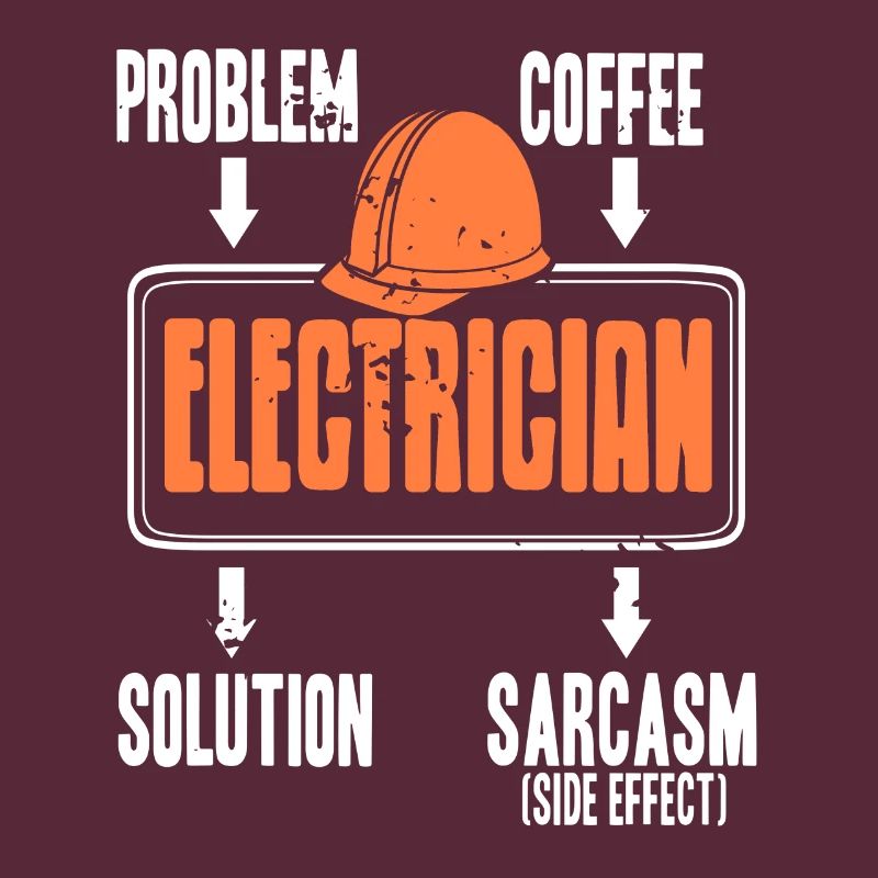 Problem Solution Coffee Sarcasm Funny Electrician