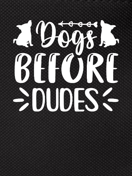 Chiens devant les gars