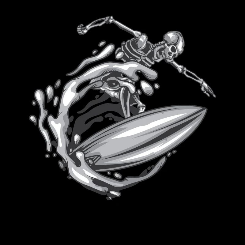 Skelett Surfer