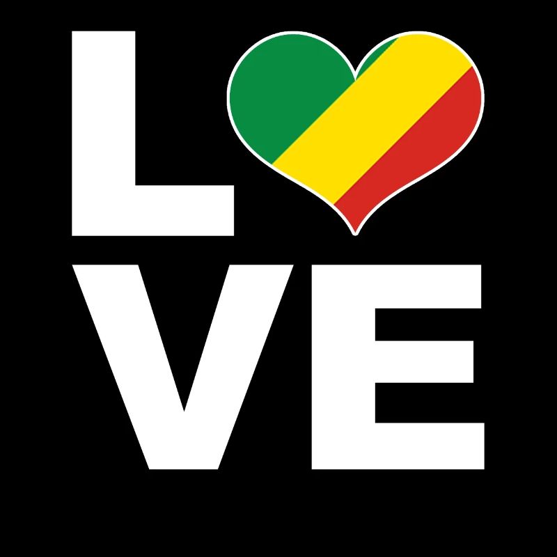 I love Congo heart flag Congo