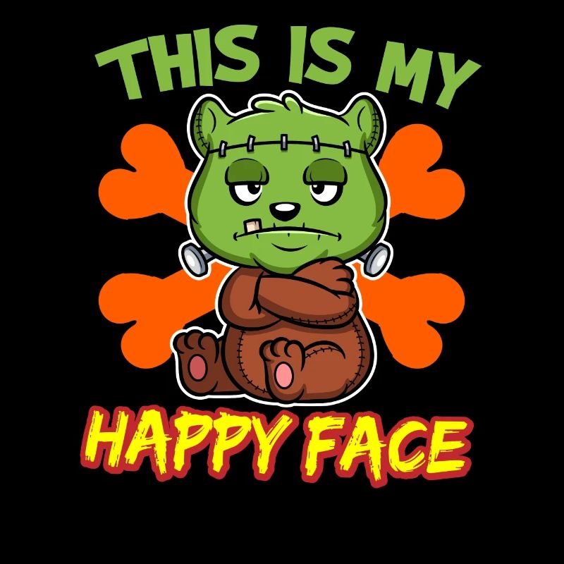 C’est mon visage heureux drôle de monstre d’Halloween