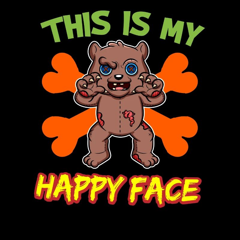 C’est mon visage heureux drôle de monstre d’Halloween