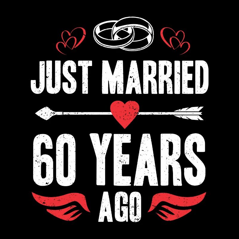 Just Married 60 Years Ago 60th Wedding Anniversary