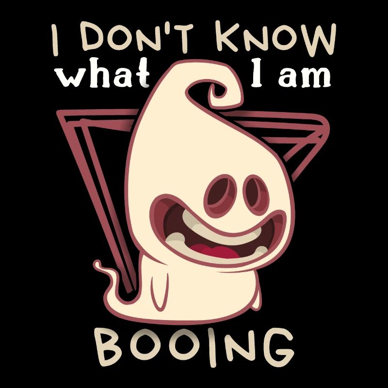 Funny ghost, boo-terror saying Halloween