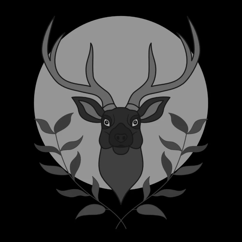 Rothirsch Geweih mit Hirschgeweih