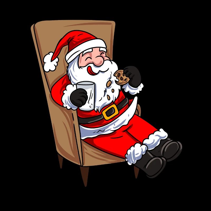 Weihnachtsmann isst Plätzchen