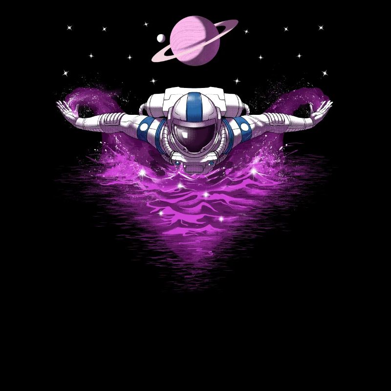 Astronaute spatial nageant