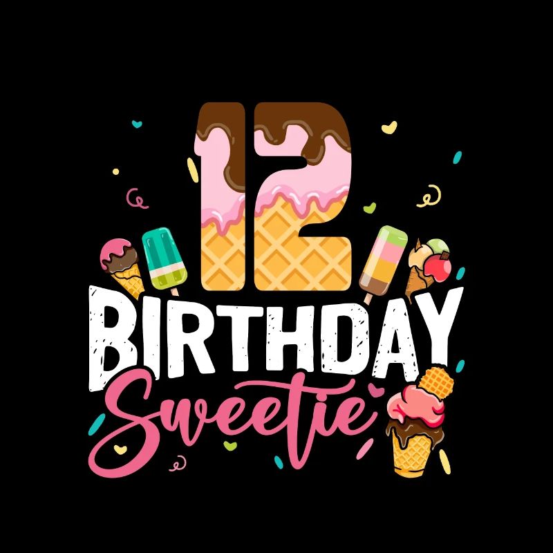 12 ans Joyeux anniversaire Amateurs de crème glacée