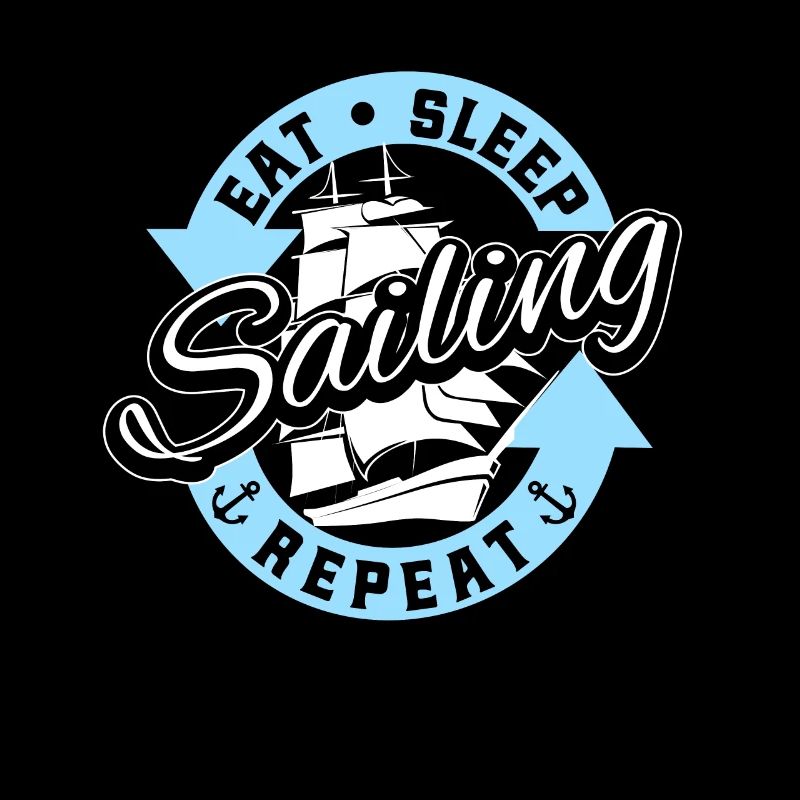 Sailor Sailboat Eat Sleep Sailing Repeat