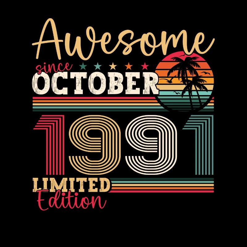Awesome October 1991 31st Birthday Gift Cool