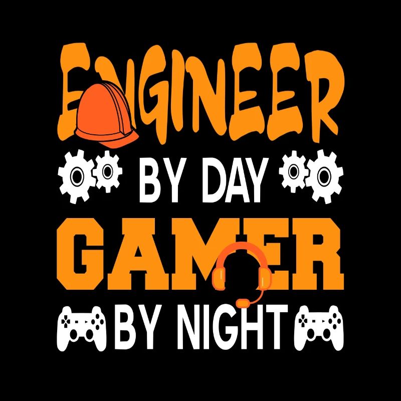 Engineer By Day Gamer By Night Cool Awesome