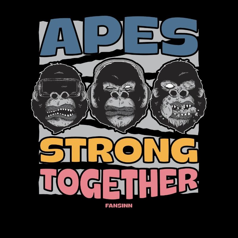 Singes forts ensemble