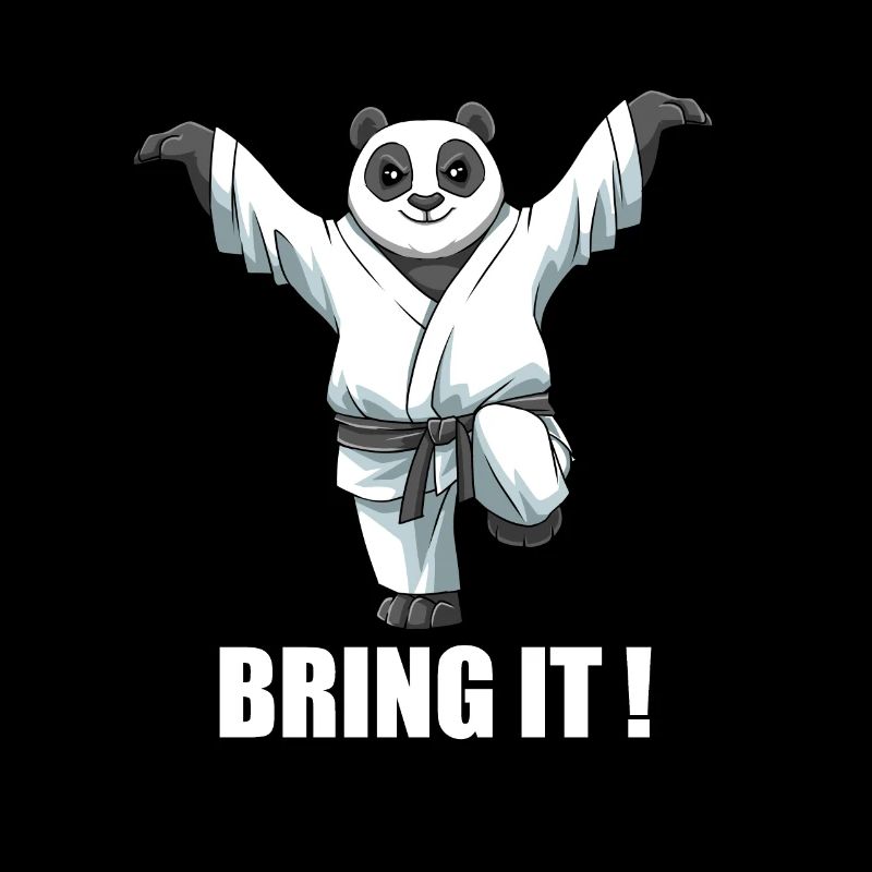 Lustiger Karate-Panda-Kranich-Kick - Karate