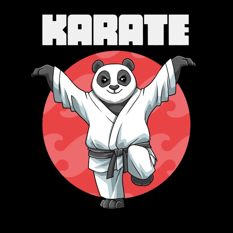 Lustiger Karate-Panda-Kranich-Kick