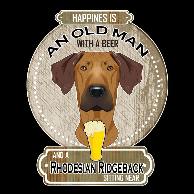 Rhodesian Ridgeback Dad Beer Lover