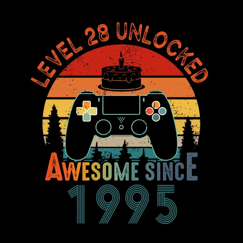 Level 28 Unlocked Awesome Since 1995 Funny Gamer