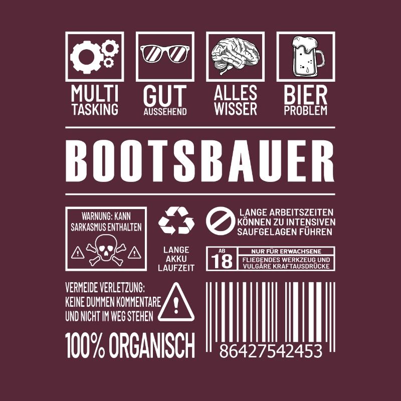 Bootsbauer Lustiger Beruf Spruch Schiffsbauer