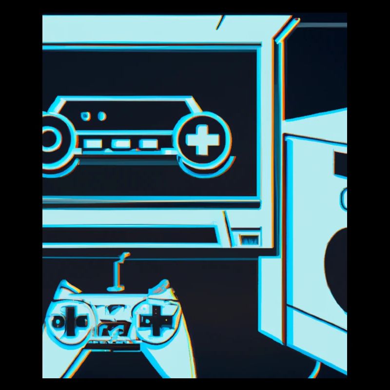 Vaporwave Aesthetic Gaming Console Controller