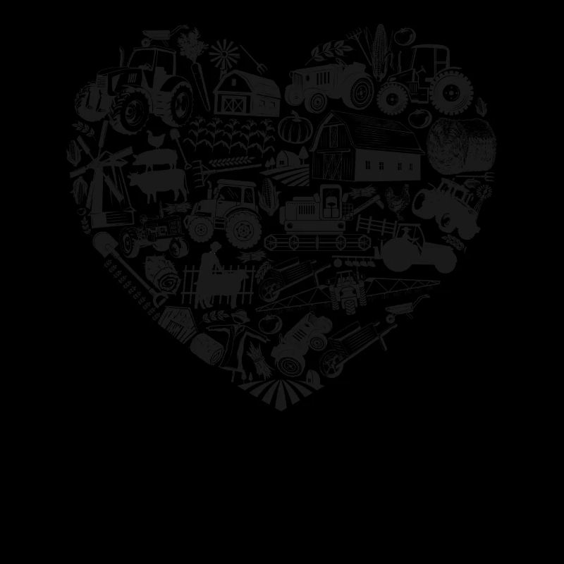 Farming Farmer Heart Tractor