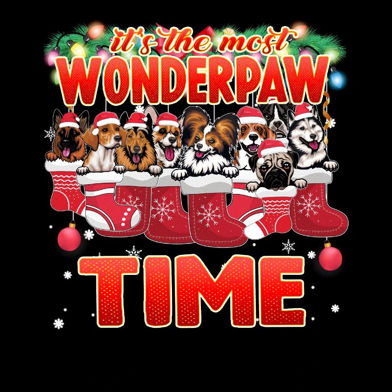 Drôles de chiens comme décoration de Noël - Chien de Noël